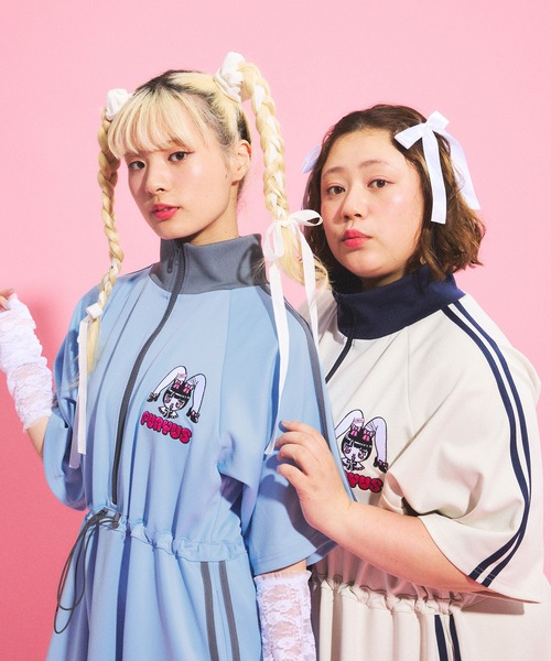PUNYUS（プニュズ）の「Rabbit girl半袖トラックワンピース