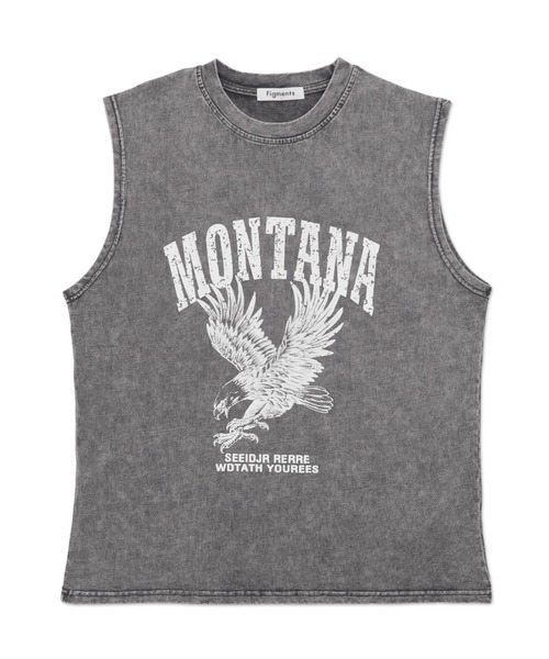 Figments（フィグメンツ）の「ピグメントノースリイーグルビッグＴ（タンクトップ・レディース・スミクロ/グレー・FREE）」の6枚目の写真