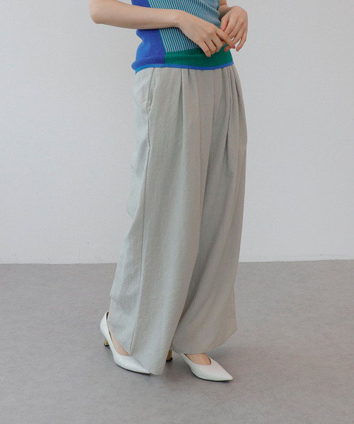 Cepica(セピカ)の「リネンライクカラーパンツ(その他パンツ・レディース・グレー/ブラック/レッド/ピンク/グリーン・フリー)」の2枚目の写真