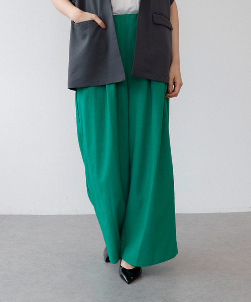 Cepica(セピカ)の「リネンライクカラーパンツ(その他パンツ・レディース・グレー/ブラック/レッド/ピンク/グリーン・フリー)」の3枚目の写真