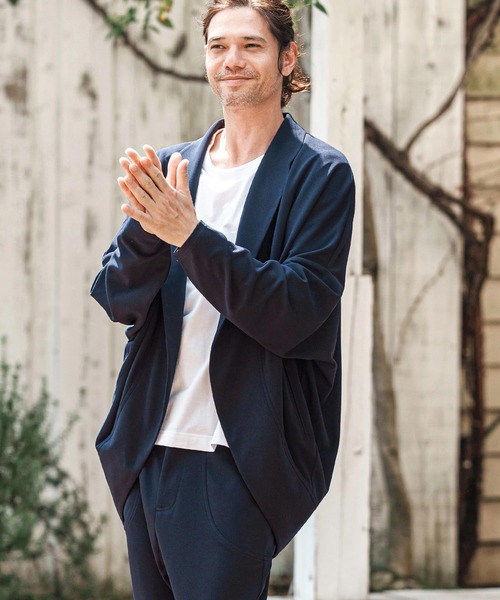 CAMBIO(カンビオ)の「mj10711- 変形ドルマン梨地テーラードジャケット(テーラードジャケット・メンズ・ブラック/カーキ/ネイビー・S/M/L)」の15枚目の写真