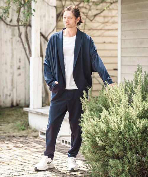 【CAMBIO(カンビオ)】変形ドルマン梨地テーラードジャケット mj10711- 変形ドルマン梨地テーラードジャケット（テーラード