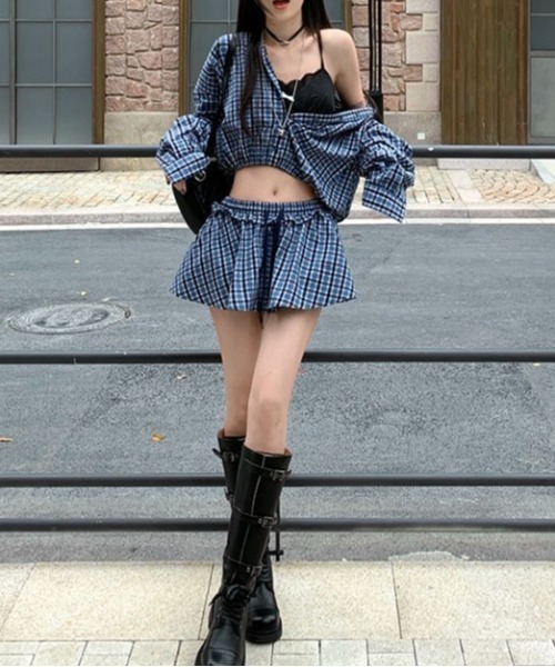 希少美品✨バーバリーブルーレーベル　キャミソール　ミニスカート　セットアップ 希少美品✨バーバリーブルーレーベル キャミソール ミニスカート