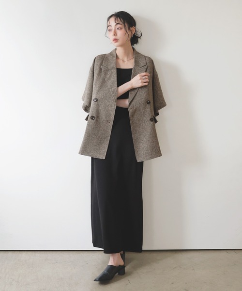 LIAN(リアン)の「サマーツイードハーフジャケット(テーラードジャケット・レディース・ブラウン/グレー/ブラック/アイボリー・FREE)」の11枚目の写真