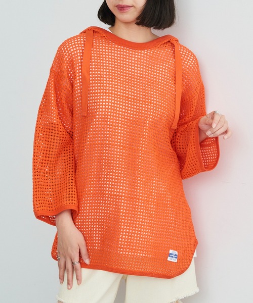 ARMY TWILL（アーミーツイル）の「【ARMY TWILL】Cotton Mesh Hoodie AM-2513005（パーカー・メンズ・オレンジ/アイボリー/ブラック・S）」の7枚目の写真