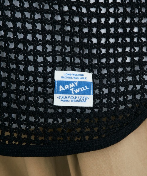 ARMY TWILL（アーミーツイル）の「【ARMY TWILL】Cotton Mesh Hoodie AM-2513005（パーカー・メンズ・オレンジ/アイボリー/ブラック・S）」の10枚目の写真