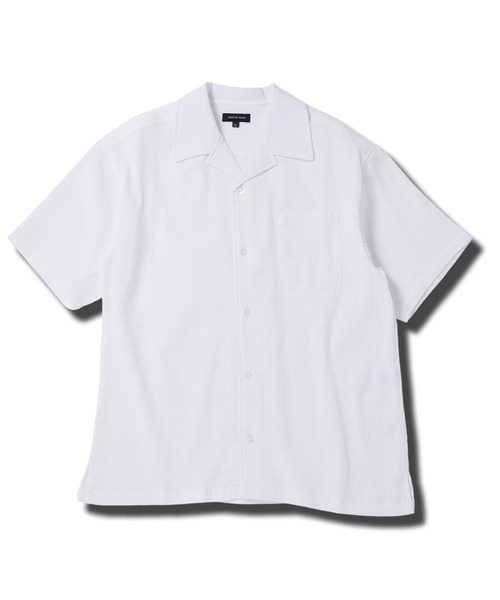 jiggys shop(ジギーズショップ)の「楊柳 ドライタッチ オープンカラー 半袖シャツ(シャツ/ブラウス・メンズ・ホワイト/ブラック/グレー/ブルー・MEDIUM/LARGE/X-LARGE)」の9枚目の写真