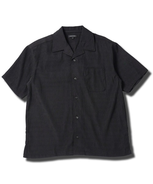 jiggys shop(ジギーズショップ)の「楊柳 ドライタッチ オープンカラー 半袖シャツ(シャツ/ブラウス・メンズ・ホワイト/ブラック/グレー/ブルー・MEDIUM/LARGE/X-LARGE)」の11枚目の写真
