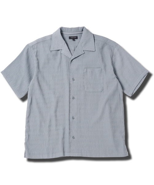 jiggys shop(ジギーズショップ)の「楊柳 ドライタッチ オープンカラー 半袖シャツ(シャツ/ブラウス・メンズ・ホワイト/ブラック/グレー/ブルー・MEDIUM/LARGE/X-LARGE)」の13枚目の写真