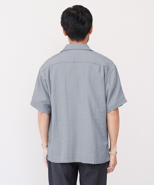 jiggys shop(ジギーズショップ)の「楊柳 ドライタッチ オープンカラー 半袖シャツ(シャツ/ブラウス・メンズ・ホワイト/ブラック/グレー/ブルー・MEDIUM/LARGE/X-LARGE)」の19枚目の写真
