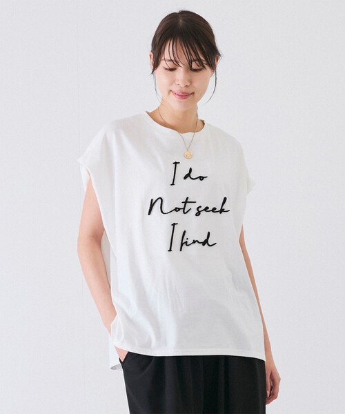 Jayro(ジャイロ)の「ロゴ刺繍Tシャツ(Tシャツ/カットソー・レディース・ブラック/ホワイト系その他・M)」の2枚目の写真