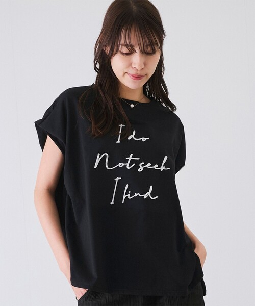 Jayro(ジャイロ)の「ロゴ刺繍Tシャツ(Tシャツ/カットソー・レディース・ブラック/ホワイト系その他・M)」の1枚目の写真