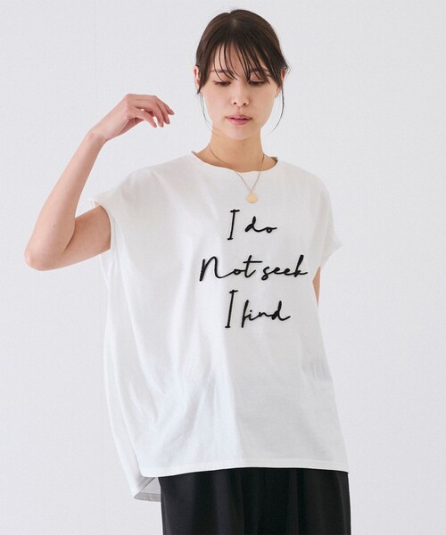 Jayro(ジャイロ)の「ロゴ刺繍Tシャツ(Tシャツ/カットソー・レディース・ブラック/ホワイト系その他・M)」の4枚目の写真