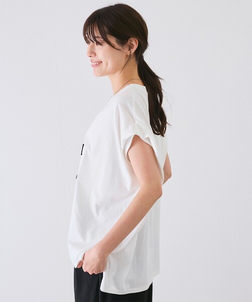 Jayro(ジャイロ)の「ロゴ刺繍Tシャツ(Tシャツ/カットソー・レディース・ブラック/ホワイト系その他・M)」の5枚目の写真