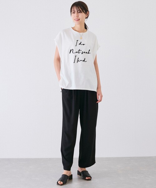 Jayro(ジャイロ)の「ロゴ刺繍Tシャツ(Tシャツ/カットソー・レディース・ブラック/ホワイト系その他・M)」の7枚目の写真