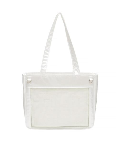 WEGO（ウィゴー）の「WEGO/ときめきサテン痛バッグS（トートバッグ・レディース・ライトピンク/ホワイト/ブラック/ネイビー/サックスブルー/シルバー/ゴールド/ブルー/ライトパープル/ワイン・FREE）」の2枚目の写真