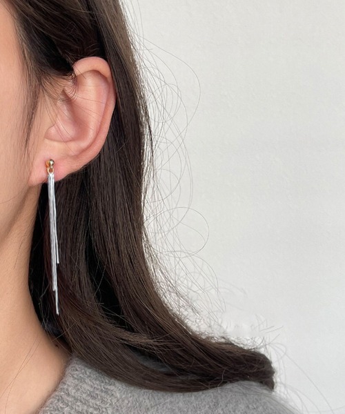 yu-ka(ユーカ)の「YU-KA:タッセルイヤリング tassel earring(イヤリング・レディース・ゴールド/シルバー・FREE)」の1枚目の写真
