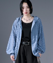 Ellno Loset（エルノロゼット）の「シアーフリンジジャガードブルゾン（ブルゾン）」