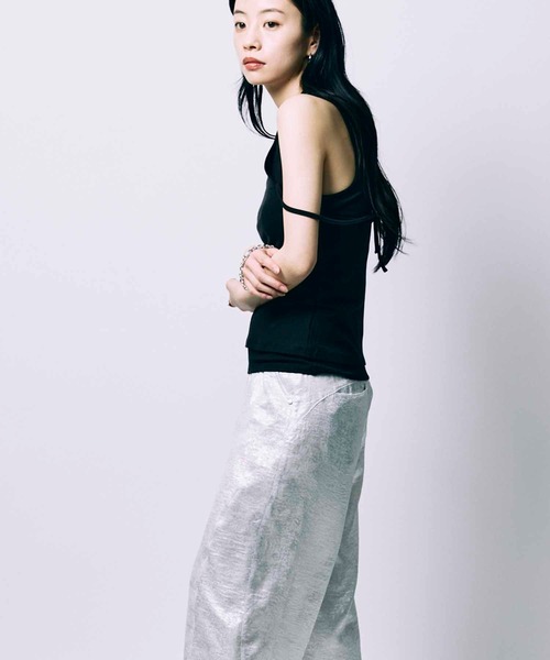 激安通販特集！ led.tokyo】HAULTERNECK TANK SET/ホルターネックタンク TOP トップス