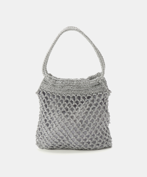 B.C STOCK（ベーセーストック）の「T.S.L/ティーエスエル メタリックコードメッシュBAG（ショルダーバッグ・レディース・ブラウン/シルバー・FREE）」の2枚目の写真
