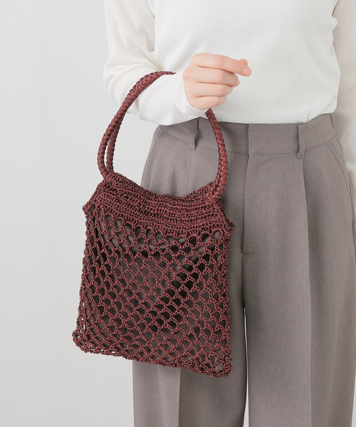 B.C STOCK（ベーセーストック）の「T.S.L/ティーエスエル メタリックコードメッシュBAG（ショルダーバッグ・レディース・ブラウン/シルバー・FREE）」の12枚目の写真