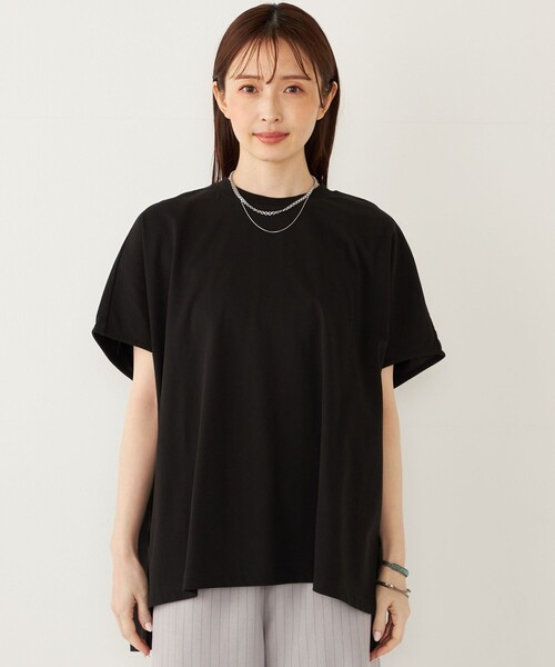 SHIPS Colors(シップス カラーズ)の「SHIPS Colors:〈手洗い可能〉ハイツイスト ケープ プルオーバー(Tシャツ/カットソー・レディース・ベージュ/オフホワイト/ブラック・ONE SIZE)」の14枚目の写真