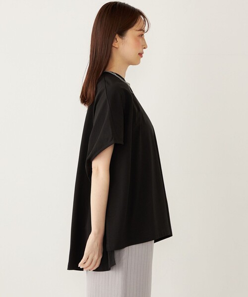SHIPS Colors(シップス カラーズ)の「SHIPS Colors:〈手洗い可能〉ハイツイスト ケープ プルオーバー(Tシャツ/カットソー・レディース・ベージュ/オフホワイト/ブラック・ONE SIZE)」の17枚目の写真