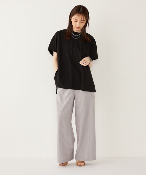 SHIPS Colors(シップス カラーズ)の「SHIPS Colors:〈手洗い可能〉ハイツイスト ケープ プルオーバー(Tシャツ/カットソー・レディース・ベージュ/オフホワイト/ブラック・ONE SIZE)」の21枚目の写真