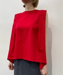 Audrey and John Wad（オードリーアンドジョンワッド）の「Aラインタックノースリーブカットソー-手洗い可-（Tシャツ/カットソー）」