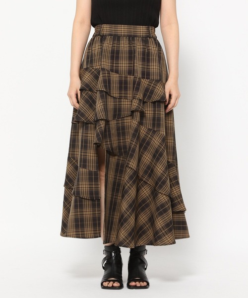 HARE（ハレ）の「アシメフリルスリットスカート(HARE)（スカート・レディース・ブラック/オレンジ・FREE）」の16枚目の写真