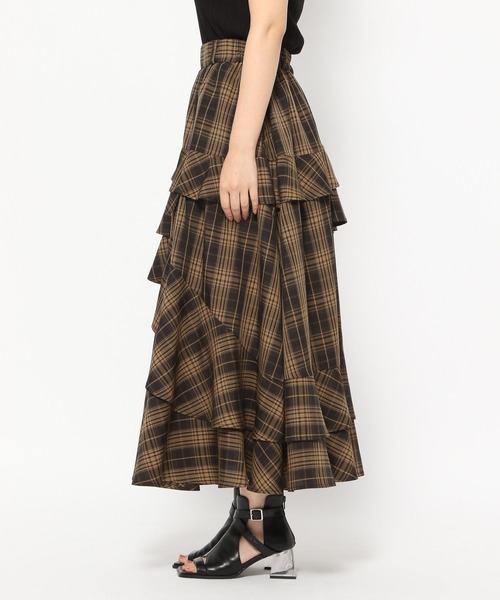 HARE（ハレ）の「アシメフリルスリットスカート(HARE)（スカート・レディース・ブラック/オレンジ・FREE）」の17枚目の写真