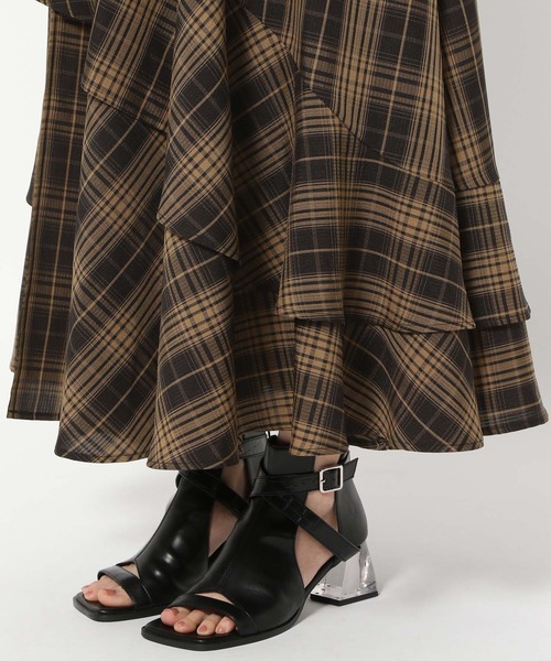 HARE（ハレ）の「アシメフリルスリットスカート(HARE)（スカート・レディース・ブラック/オレンジ・FREE）」の21枚目の写真