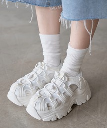 UNE MANSION | 【身長アップ6㎝厚底インソール】アウトドアゴフコアラッキング厚底スニーカーサンダル(サンダル)