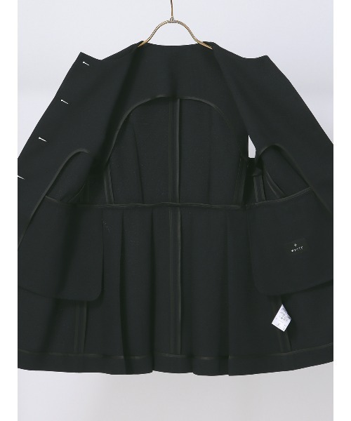 SUIT SQUARE(スーツスクエア)の「ペプラムジレ ウォッシャブル スラブツイード 無地(ベスト・レディース・ネイビー系・38(9号)/40(11号))」の3枚目の写真