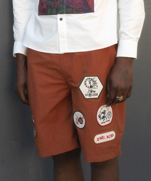 BRAIN DEAD(ブレインデット)の「BRAIN DEAD / ブレインデッド NYLON BAGGY CLIMBER SHORT(その他パンツ・メンズ・グリーン系その他/レッド系その他・MEDIUM/LARGE)」の6枚目の写真