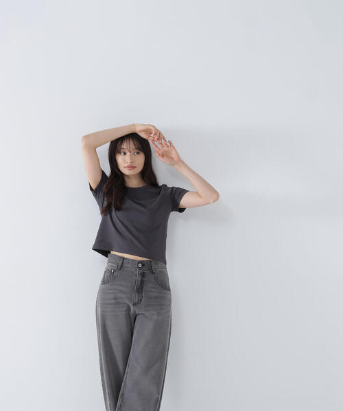 NATURAL BEAUTY BASIC(ナチュラルビューティーベーシック)の「<保護猫プロジェクト>ワンポイントコンパクトTシャツ(Tシャツ/カットソー・レディース・オフホワイト/ピンク/グレー系その他・FREE)」の8枚目の写真