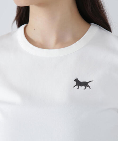NATURAL BEAUTY BASIC(ナチュラルビューティーベーシック)の「<保護猫プロジェクト>ワンポイントコンパクトTシャツ(Tシャツ/カットソー・レディース・オフホワイト/ピンク/グレー系その他・FREE)」の17枚目の写真