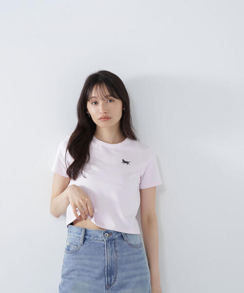 NATURAL BEAUTY BASIC(ナチュラルビューティーベーシック)の「<保護猫プロジェクト>ワンポイントコンパクトTシャツ(Tシャツ/カットソー・レディース・オフホワイト/ピンク/グレー系その他・FREE)」の22枚目の写真