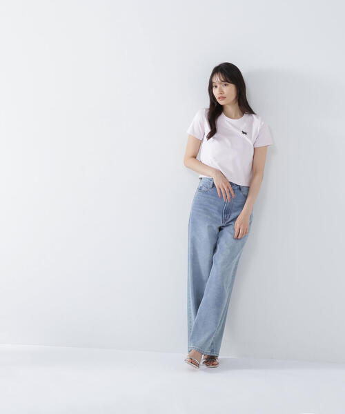 NATURAL BEAUTY BASIC(ナチュラルビューティーベーシック)の「<保護猫プロジェクト>ワンポイントコンパクトTシャツ(Tシャツ/カットソー・レディース・オフホワイト/ピンク/グレー系その他・FREE)」の12枚目の写真
