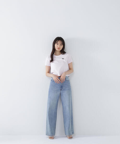 NATURAL BEAUTY BASIC(ナチュラルビューティーベーシック)の「<保護猫プロジェクト>ワンポイントコンパクトTシャツ(Tシャツ/カットソー・レディース・オフホワイト/ピンク/グレー系その他・FREE)」の14枚目の写真