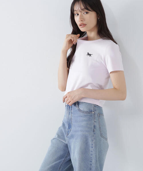 NATURAL BEAUTY BASIC(ナチュラルビューティーベーシック)の「<保護猫プロジェクト>ワンポイントコンパクトTシャツ(Tシャツ/カットソー・レディース・オフホワイト/ピンク/グレー系その他・FREE)」の15枚目の写真