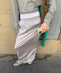 chuclla（チュクラ）の「【LONSLAN】ボーンディテール サテンロングスカート CHLONW25s053（スカート）」