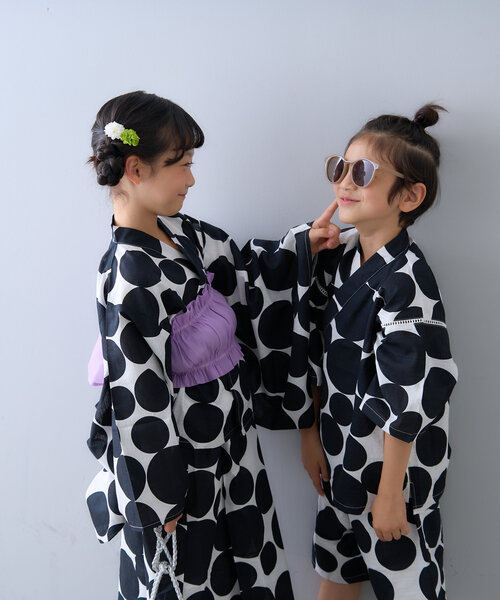 CIAOPANIC TYPY（チャオパニックティピー）の「【KIDS】らくらく甚平（浴衣・キッズ・ブルー/ブラック・SMALL/MEDIUM/LARGE/X-LARGE/XX-LARGE）」の12枚目の写真