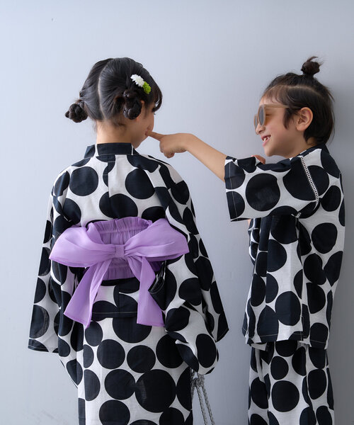 CIAOPANIC TYPY（チャオパニックティピー）の「【KIDS】らくらく甚平（浴衣・キッズ・ブルー/ブラック・SMALL/MEDIUM/LARGE/X-LARGE/XX-LARGE）」の13枚目の写真