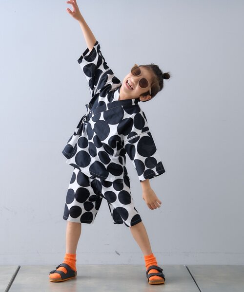 CIAOPANIC TYPY（チャオパニックティピー）の「【KIDS】らくらく甚平（浴衣・キッズ・ブルー/ブラック・SMALL/MEDIUM/LARGE/X-LARGE/XX-LARGE）」の14枚目の写真