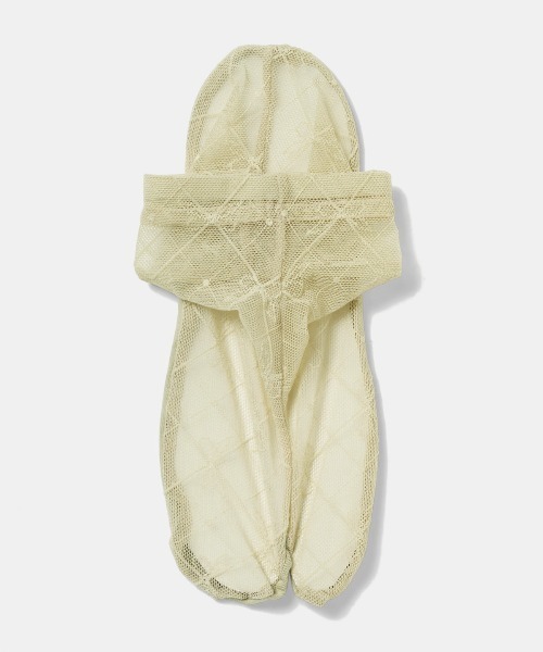 tutuanna(チュチュアンナ)の「足底綿リボン柄レース足袋ソックス13cm丈(ソックス/靴下・レディース・オフホワイト/ミント/サンドベージュ/サックスブルー/ブラック/ピンク・M)」の3枚目の写真