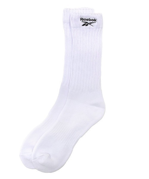 Reebok（リーボック）の「リブクルーソックス リブート 90’s/ Ribbed Crew Socks REBOOT 90’s（ソックス/靴下・メンズ・ホワイト/ブラック・S/M/M/L）」の2枚目の写真