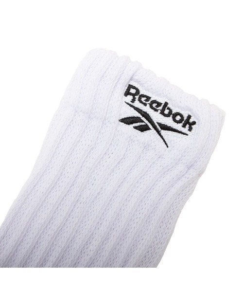 Reebok（リーボック）の「リブクルーソックス リブート 90’s/ Ribbed Crew Socks REBOOT 90’s（ソックス/靴下・メンズ・ホワイト/ブラック・S/M/M/L）」の4枚目の写真