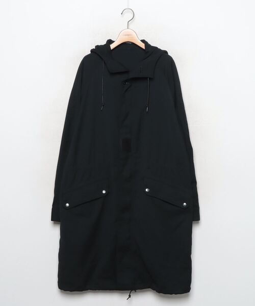 uniform experiment フーデットコート モッズコート ブラック uniform experiment（ユニフォームエクスペリメント）の「MODS COAT