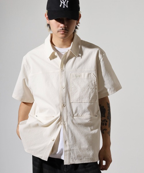 NERDY(ノルディ)の「シアサッカーシャツ(シャツ/ブラウス・メンズ・ホワイト/ブルー/ブラック・S/M/L)」の18枚目の写真